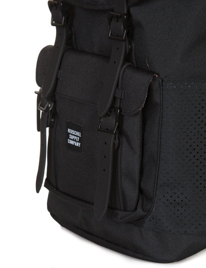 Herschel Supply Co Backpack Little America Black Rubber Mesh School Travel Bag