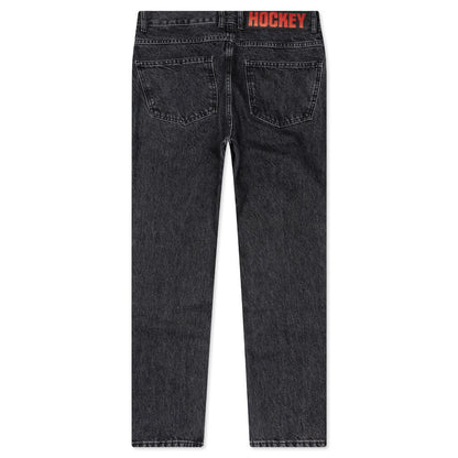 Hockey Jeans Double Knee Black Skateboard Pants