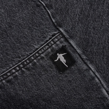 Hockey Jeans Double Knee Black Skateboard Pants