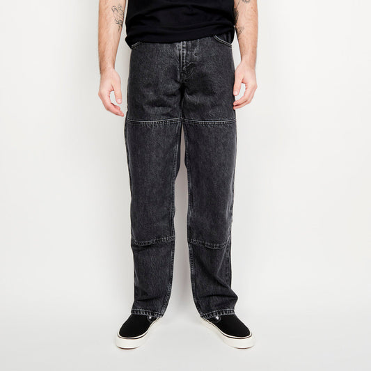 Hockey Jeans Double Knee Black Skateboard Pants