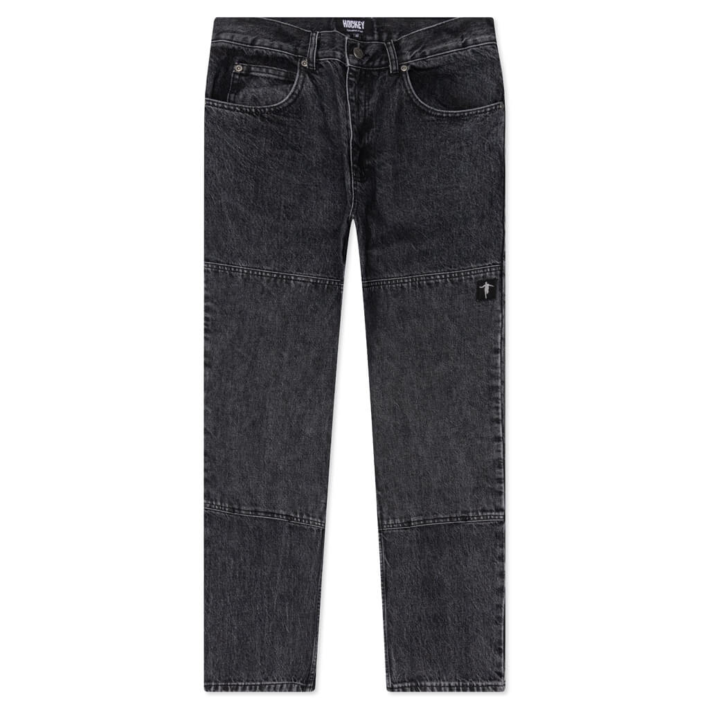 Hockey Jeans Double Knee Black Skateboard Pants