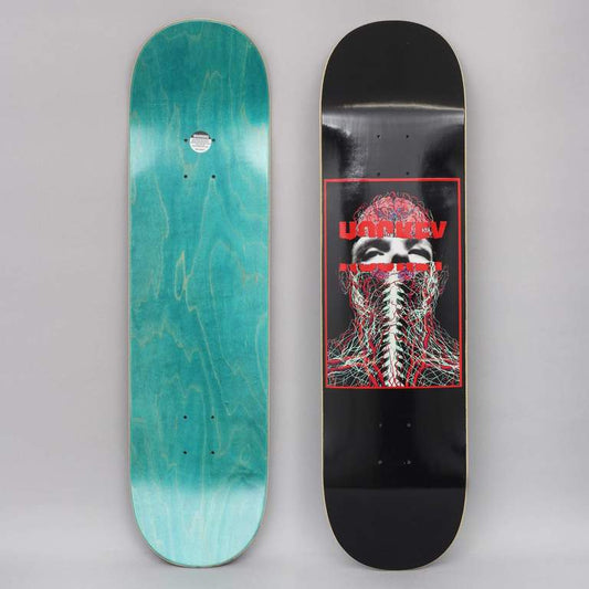 Hockey Skateboard Deck Nerves John Fitzgerald Black 8.25"