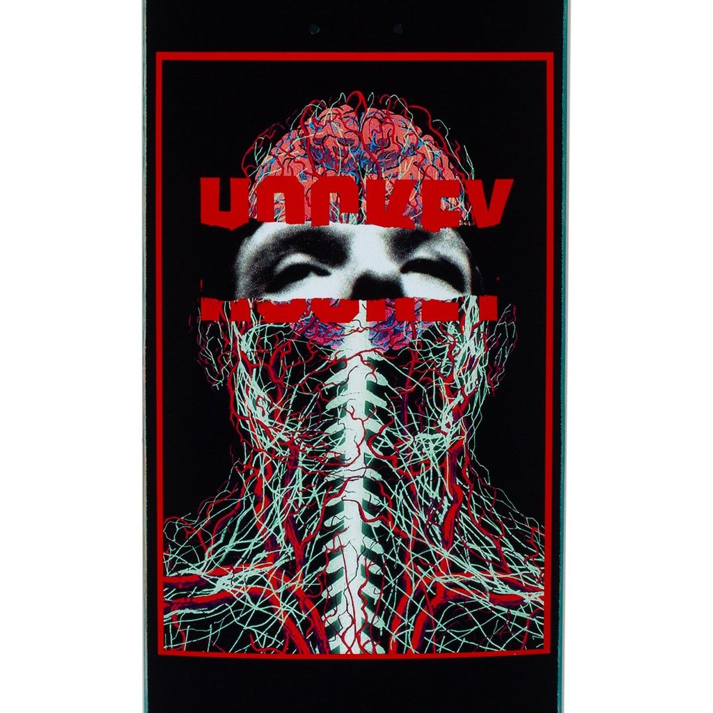 Hockey Skateboard Deck Nerves John Fitzgerald Black 8.25"