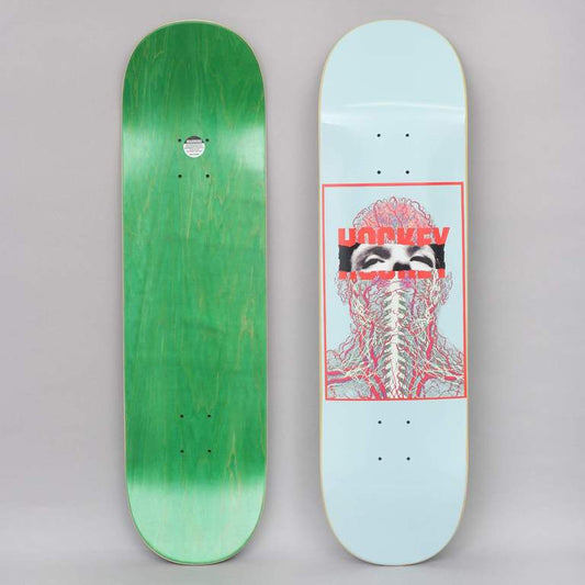 Hockey Skateboard Deck Nerves John Fitzgerald Blue 8.5"