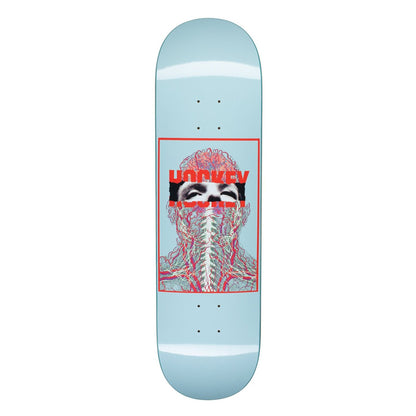 Hockey Skateboard Deck Nerves John Fitzgerald Blue 8.5"