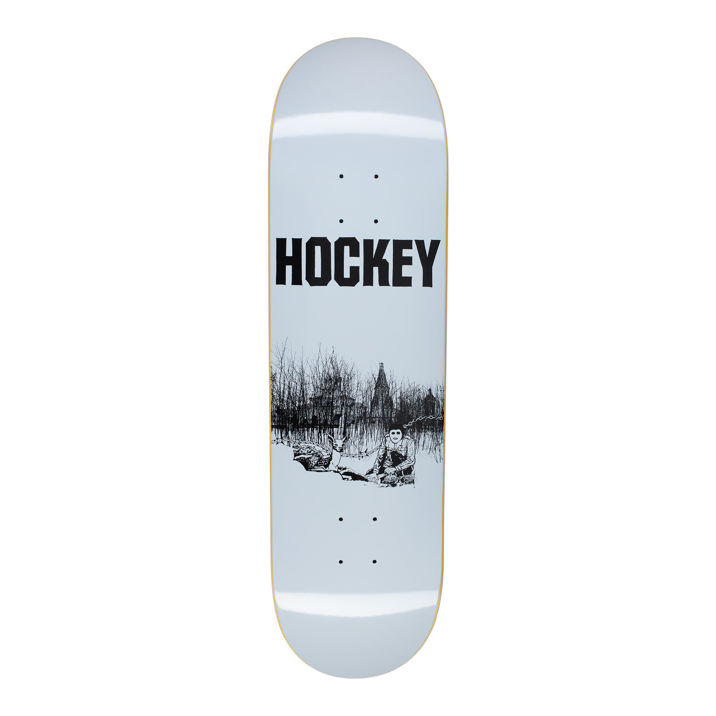 Hockey Skateboard Deck Nik Stain Whisper Blue 8.5"