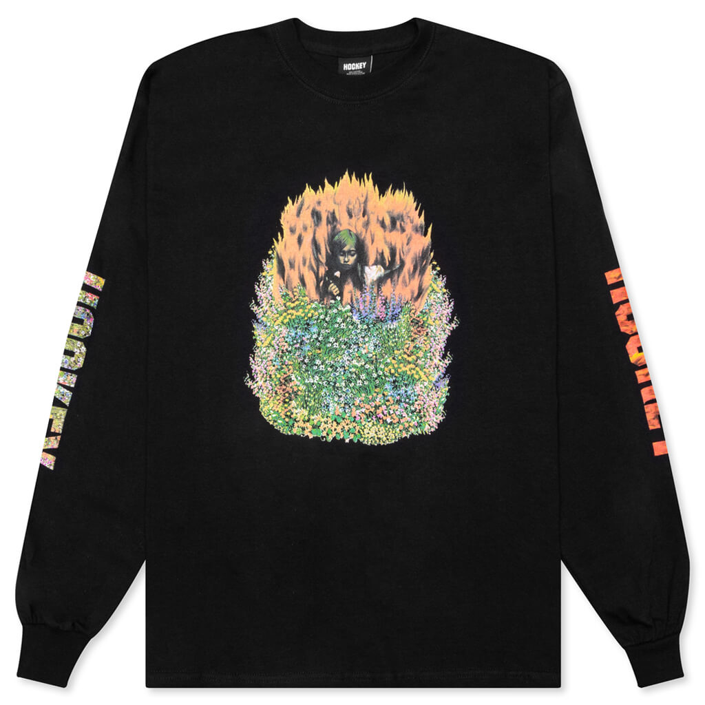 Hockey Tee Aria L/S Black Long Sleeve Skateboard T-Shirt