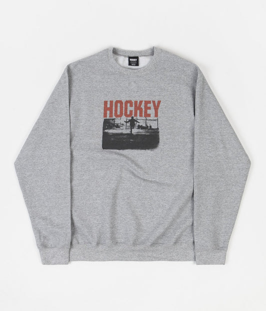 Hockey Crew Allens Inferno Crewneck Ash Skateboard Sweatshirt