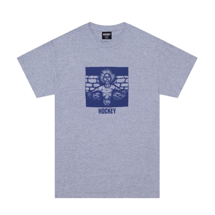 Hockey Tee Crippling Grey Heather Skateboard T-Shirt