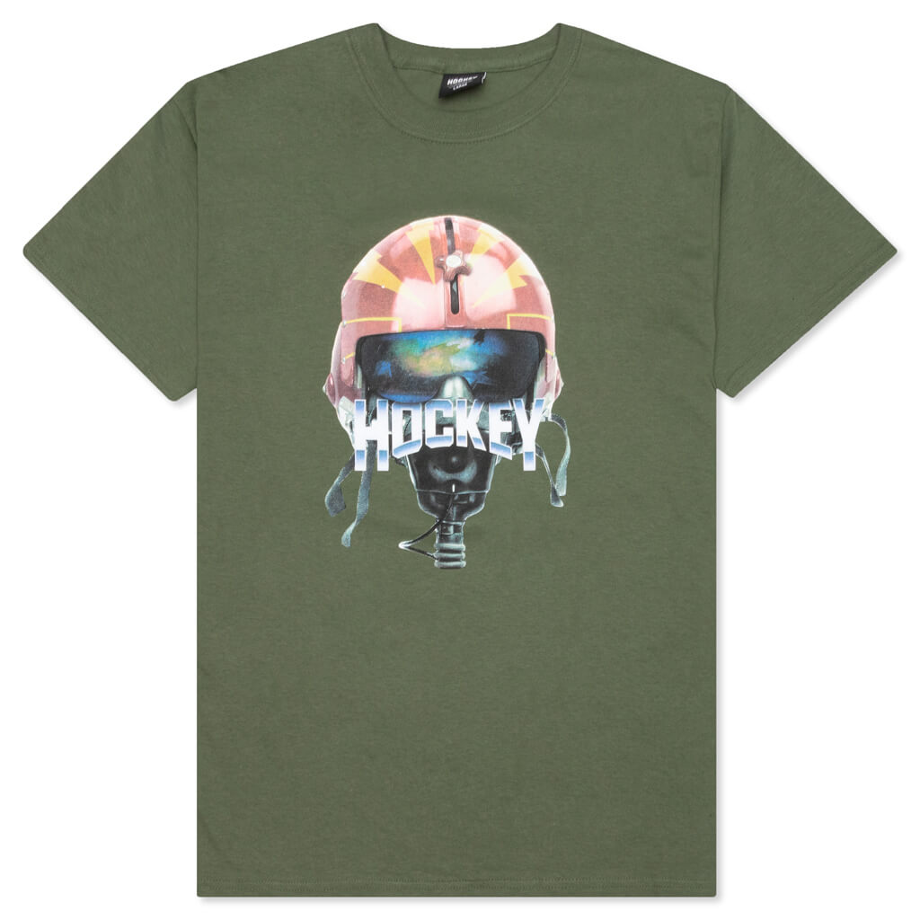 Hockey Tee Eject Military Green Skateboard T Shirt