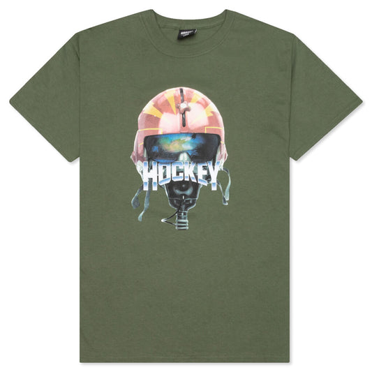 Hockey Tee Eject Military Green Skateboard T-Shirt