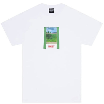 Hockey Tee Looking Glass White Skateboard T-Shirt