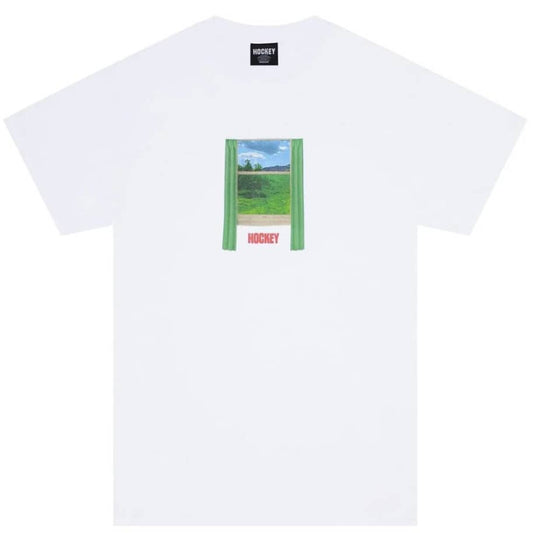 Hockey Tee Looking Glass White Skateboard T-Shirt