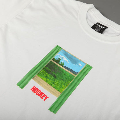 Hockey Tee Looking Glass White Skateboard T-Shirt