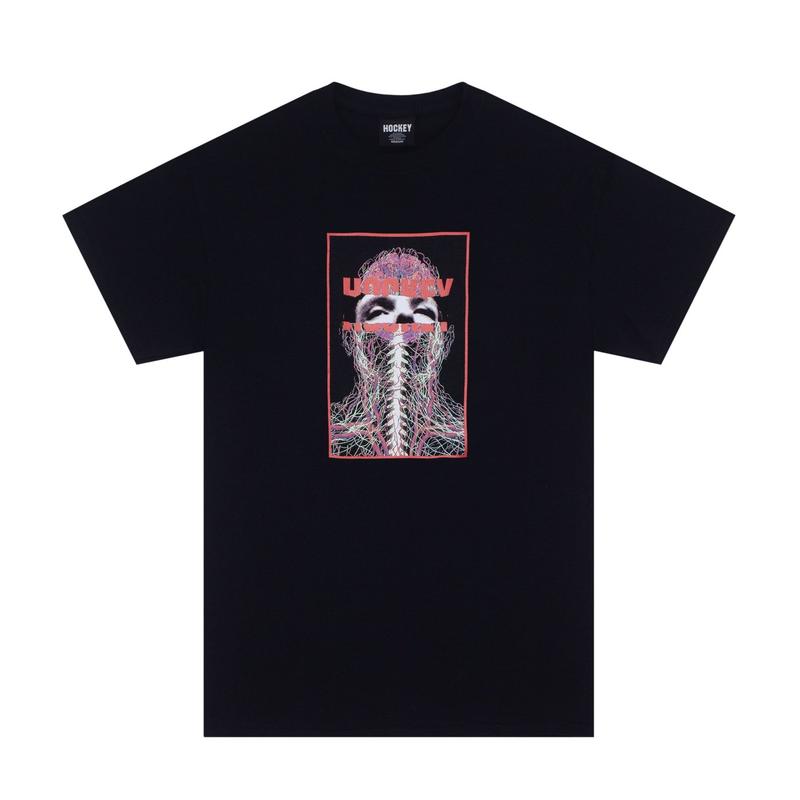 Hockey Tee Nerves Black Skateboard T-Shirt