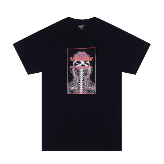 Hockey Tee Nerves Black Skateboard T-Shirt