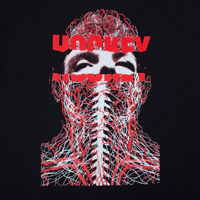 Hockey Tee Nerves Black Skateboard T-Shirt