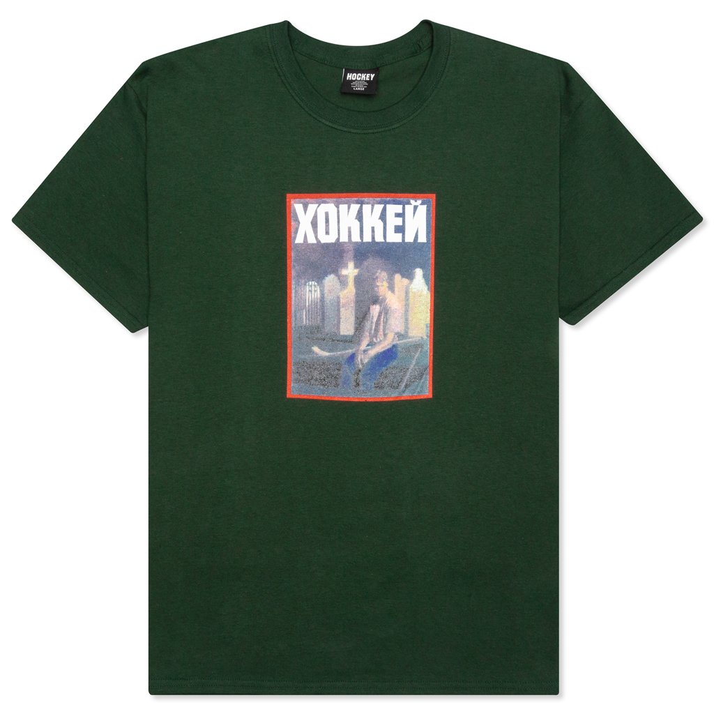 Hockey Tee Nik Stain Forest Green Skateboard T Shirt
