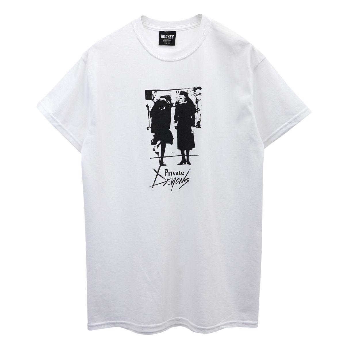 Hockey Tee Private Demons White Skateboard T-Shirt