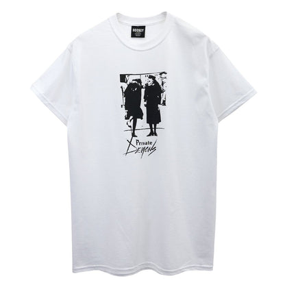 Hockey Tee Private Demons White Skateboard T-Shirt
