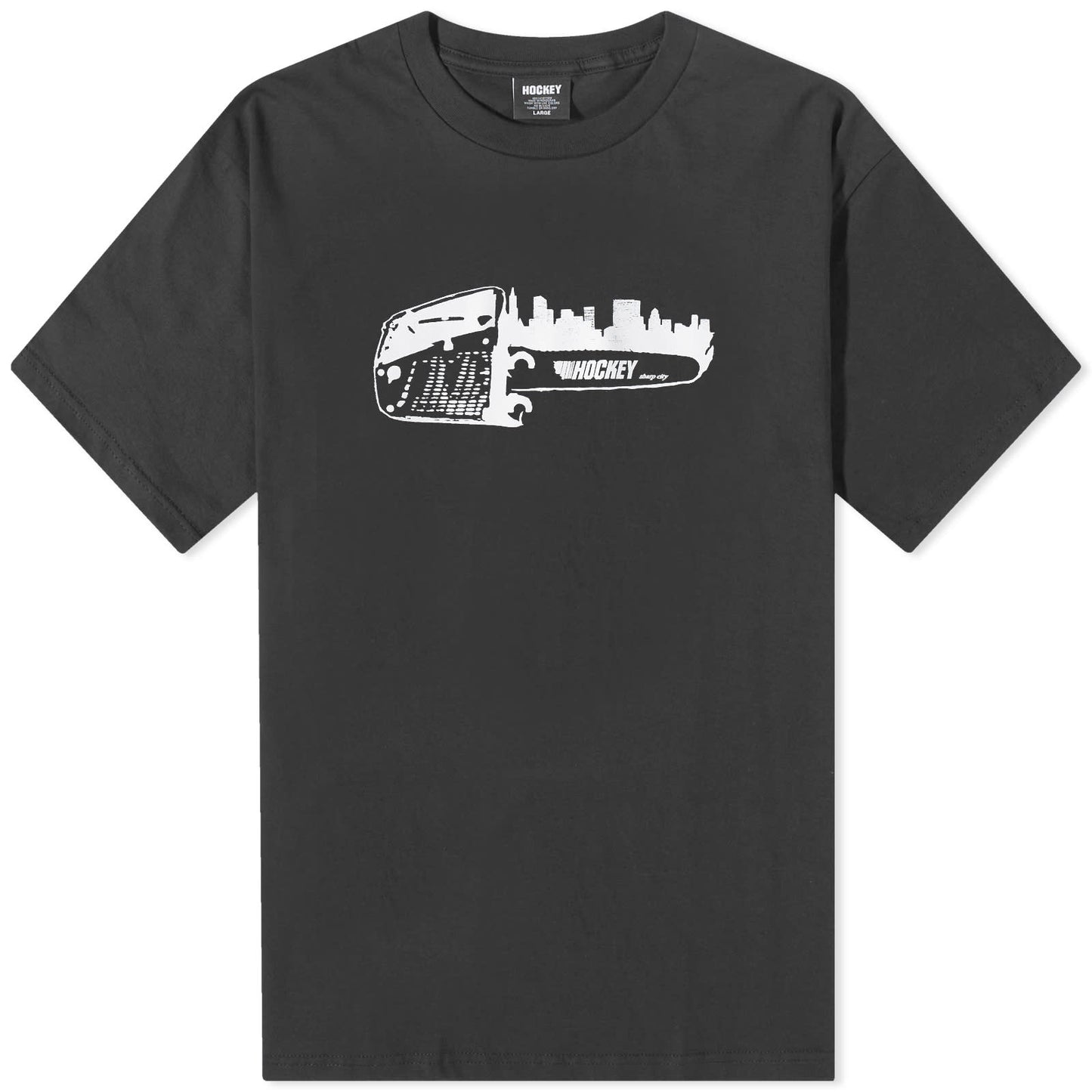 Hockey Tee Sharp City Black Skateboard T-Shirt