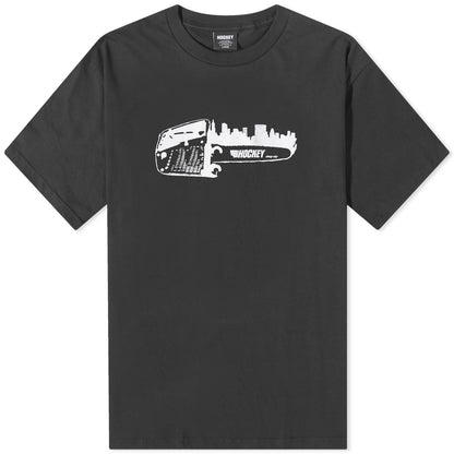 Hockey Tee Sharp City Black Skateboard T-Shirt