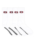Indy Socks 4 Pack O G B C Rigid White Crew Size 6 10 Independent Skateboard Sox