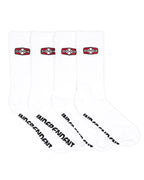 Indy Socks 4 Pack O G B C Rigid White Crew Size 6 10 Independent Skateboard Sox