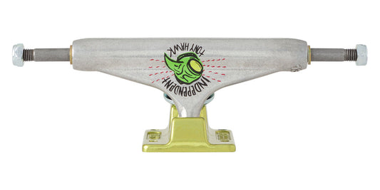 Indy Skateboard Trucks 144 Hawk Transmission Silver Green Hollow 8.25"