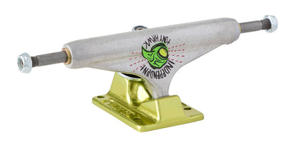 Indy Skateboard Trucks 144 Hawk Transmission Silver Green Hollow 8.25"