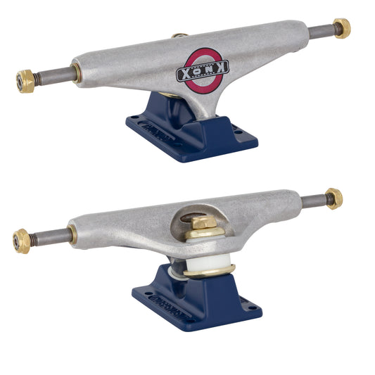 Indy Skateboard Trucks 144 Knox Hollow Silver/Navy Independent 8.25"