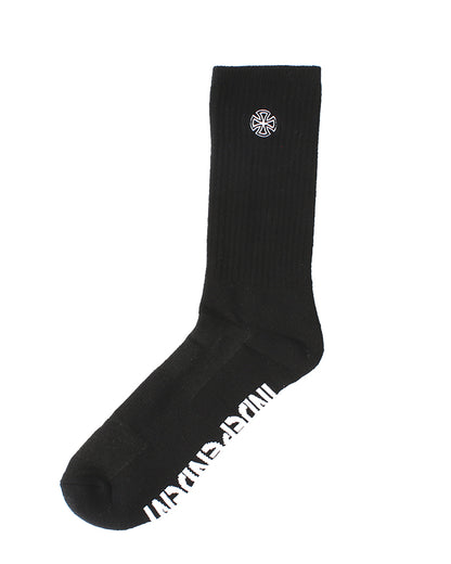 Indy Socks 4 Pack CROSS Embroidery BLACK Size 6-10 Independent Skateboard Sox