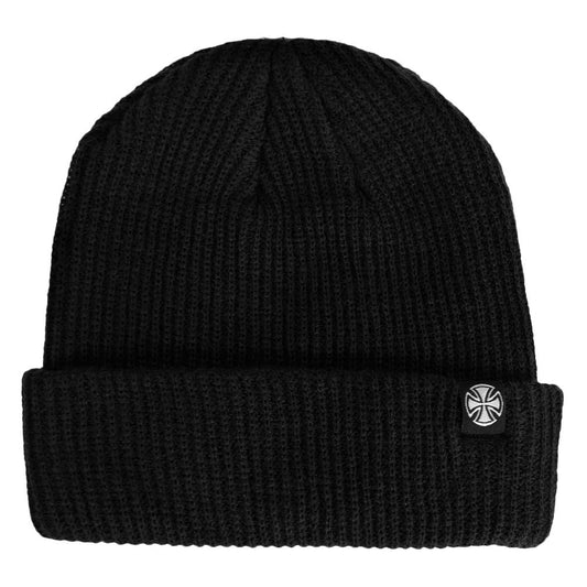 Indy Trucks Beanie Cross Wharfie Black Fold Over Skateboard Hat