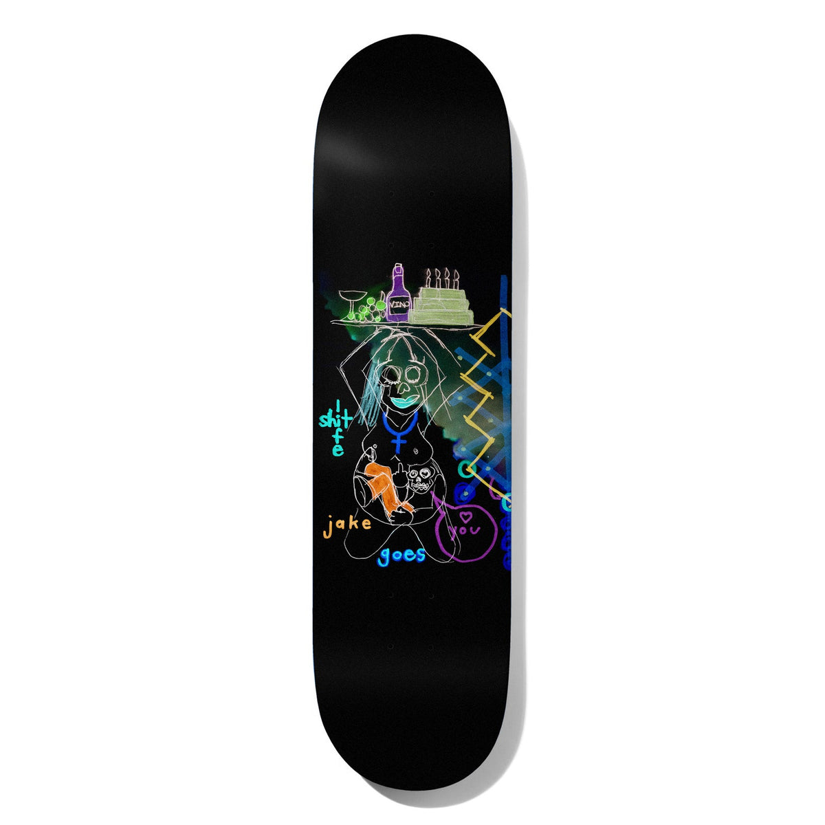 Deathwish Skateboard Deck Jake Hayes Strictly Deathwish 8 38 Art By Ron Chatman