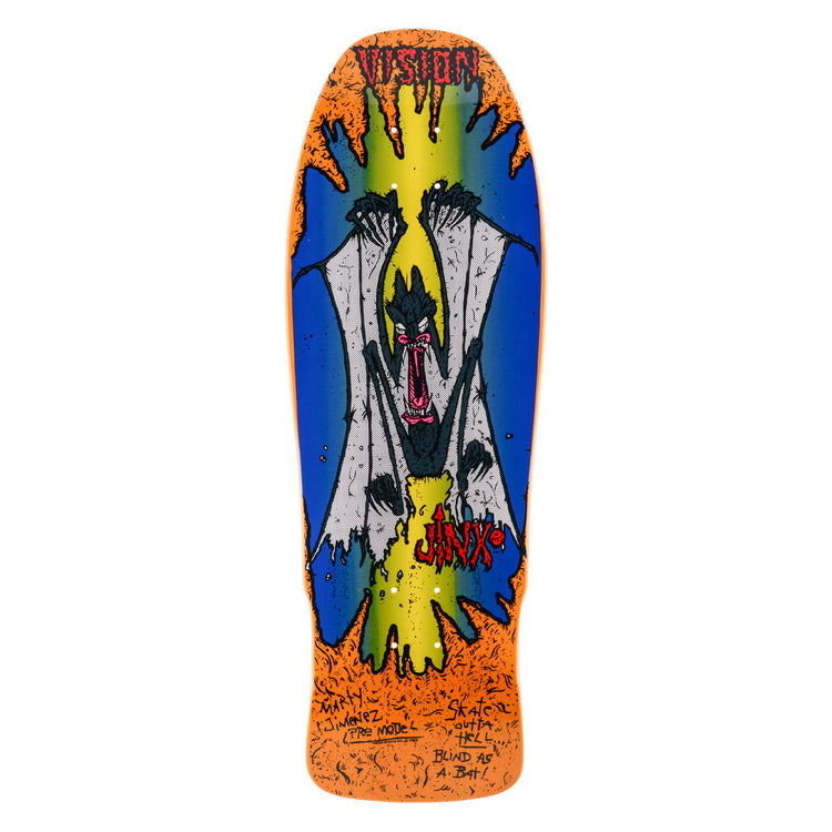 Vision Skateboards Deck Jinx Modern Concave Orange Stain 10 Reissue