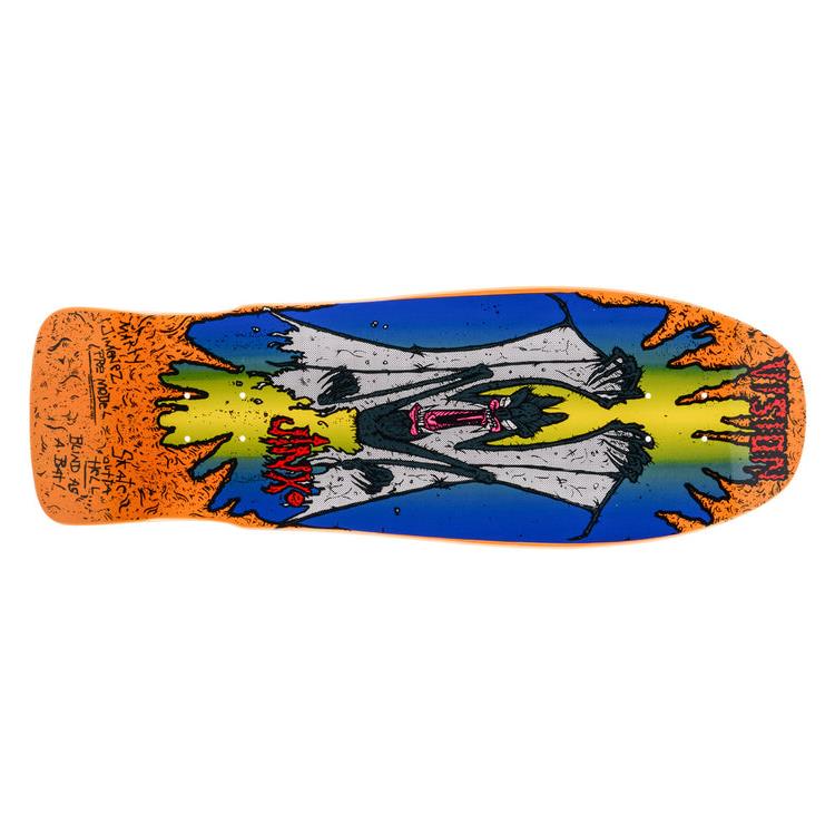 Vision Skateboards Deck Jinx Modern Concave Orange Stain 10" Reissue