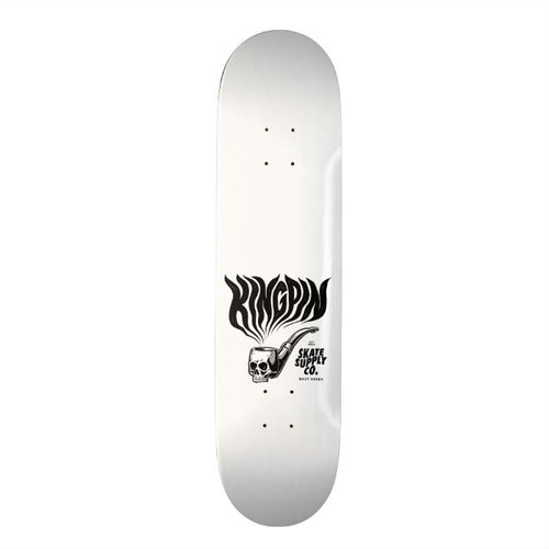 Kingpin Skate Supply Deck Smoke Pipe White