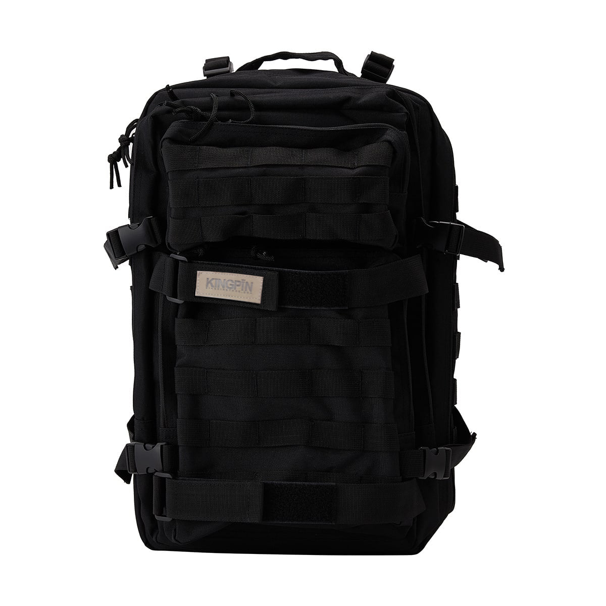 Kingpin Skate Supply Backpack Skateboard Straps Black/Black Travel School Bag