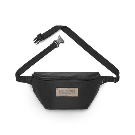 Kingpin Skate Supply Bumbag Box Patch Black Hip Waist Pack