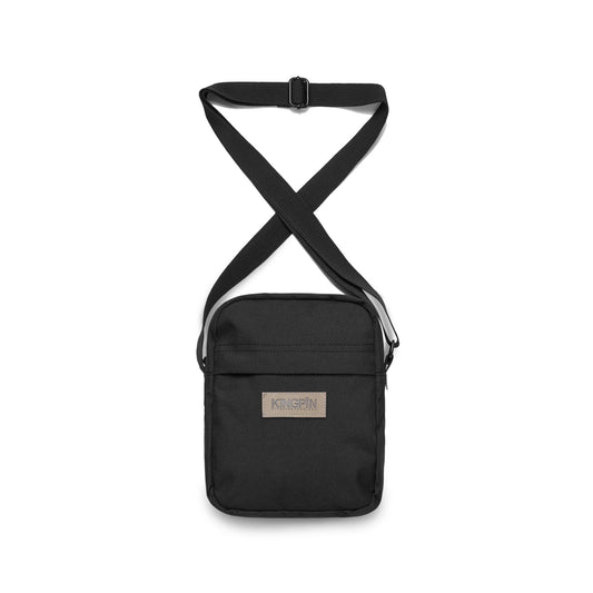 Kingpin Skate Supply Satchel Leather Box Patch Black Crossbody Pack