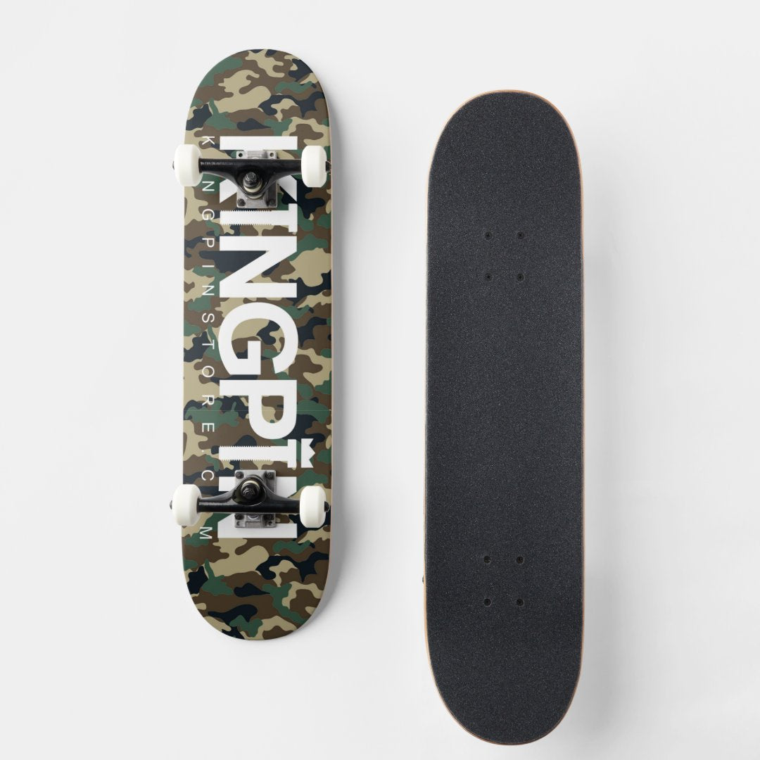 Kingpin Skate Supply Complete Og Logo Camo W Tensor Trucks Darkstar Wheels