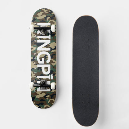 Kingpin Skate Supply Complete OG Logo Camo w/ Tensor Trucks Darkstar Wheels