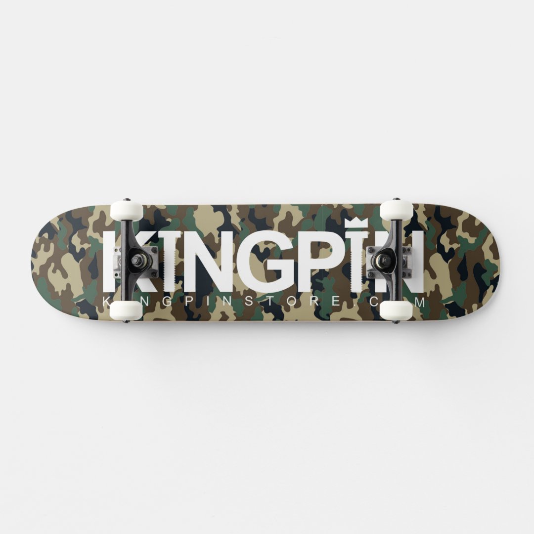 Kingpin Skate Supply Complete OG Logo Camo w/ Tensor Trucks Darkstar Wheels