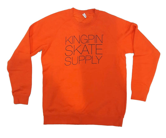 Kingpin Skate Supply Crew Laguna Orange Skateboard Jumper Sweater Pullover