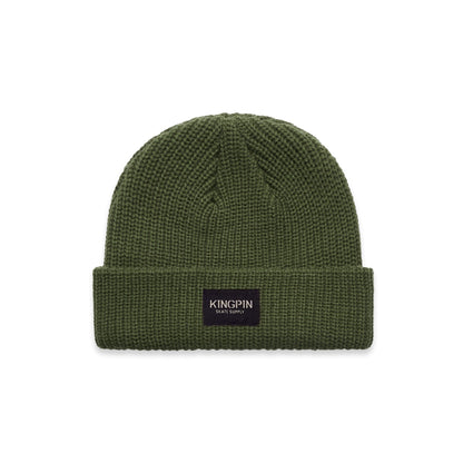 Kingpin Skate Supply Beanie Cable Black Label ARMY Skateboard Hat