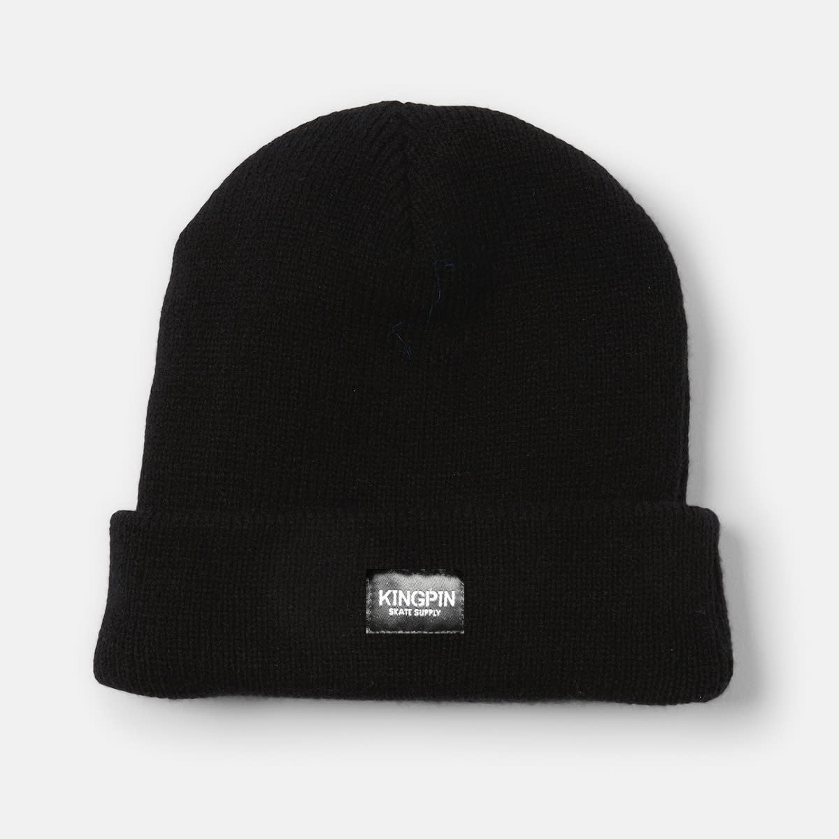 Kingpin Skate Supply Beanie Fishermans Black Label Black Skateboard Hat