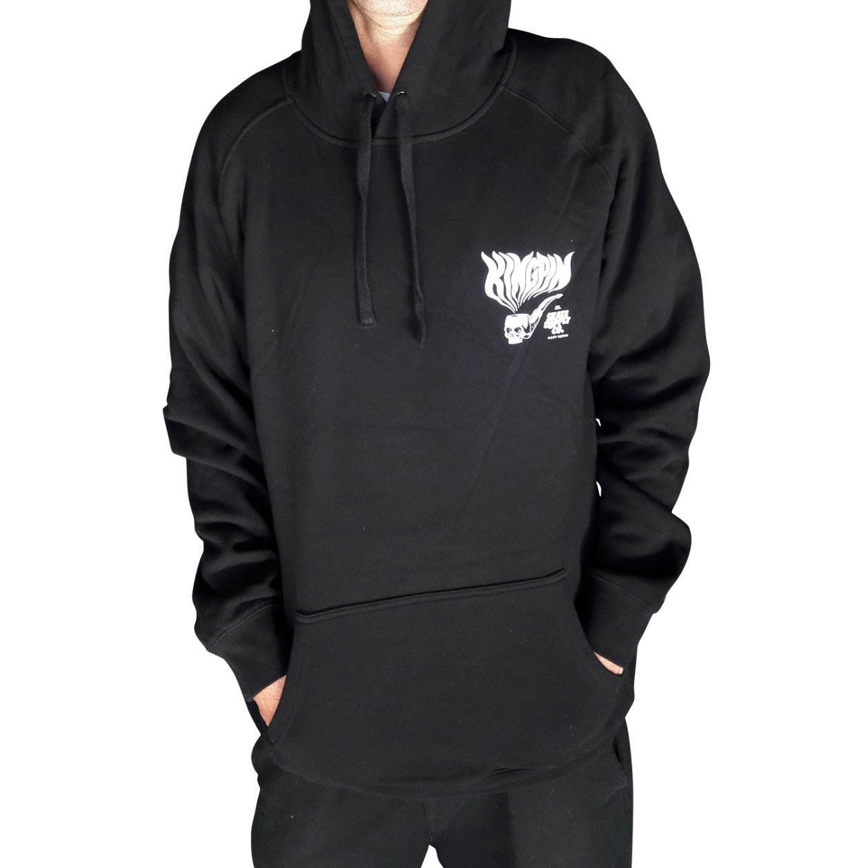 KINGPIN Skate Supply Hood Hazy Deeds Black Skateboard Hoody Pullover Hoodie