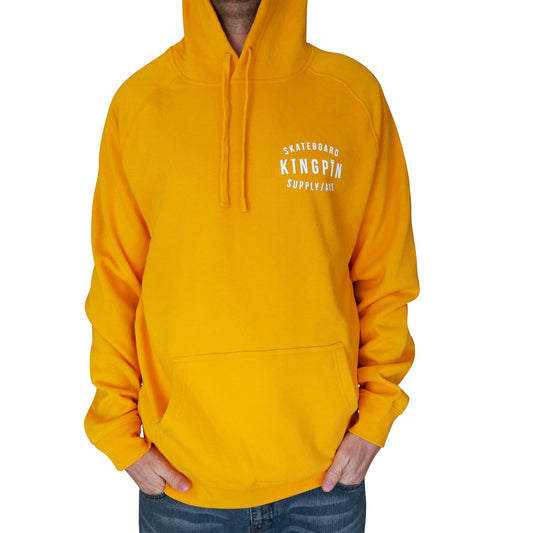KINGPIN Skate Supply Hood Retro Gold Skateboard Hoody Pullover Hoodie