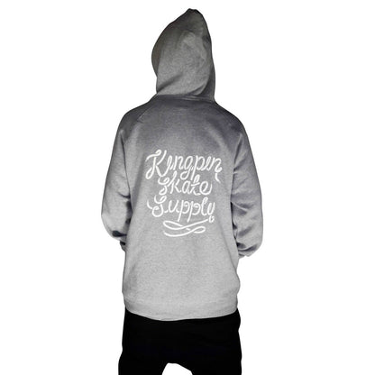 KINGPIN Skate Supply Hood Rope Grey Marle Skateboard Hoody Hoodie