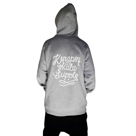 KINGPIN Skate Supply Hood Rope Grey Marle Skateboard Hoody Hoodie